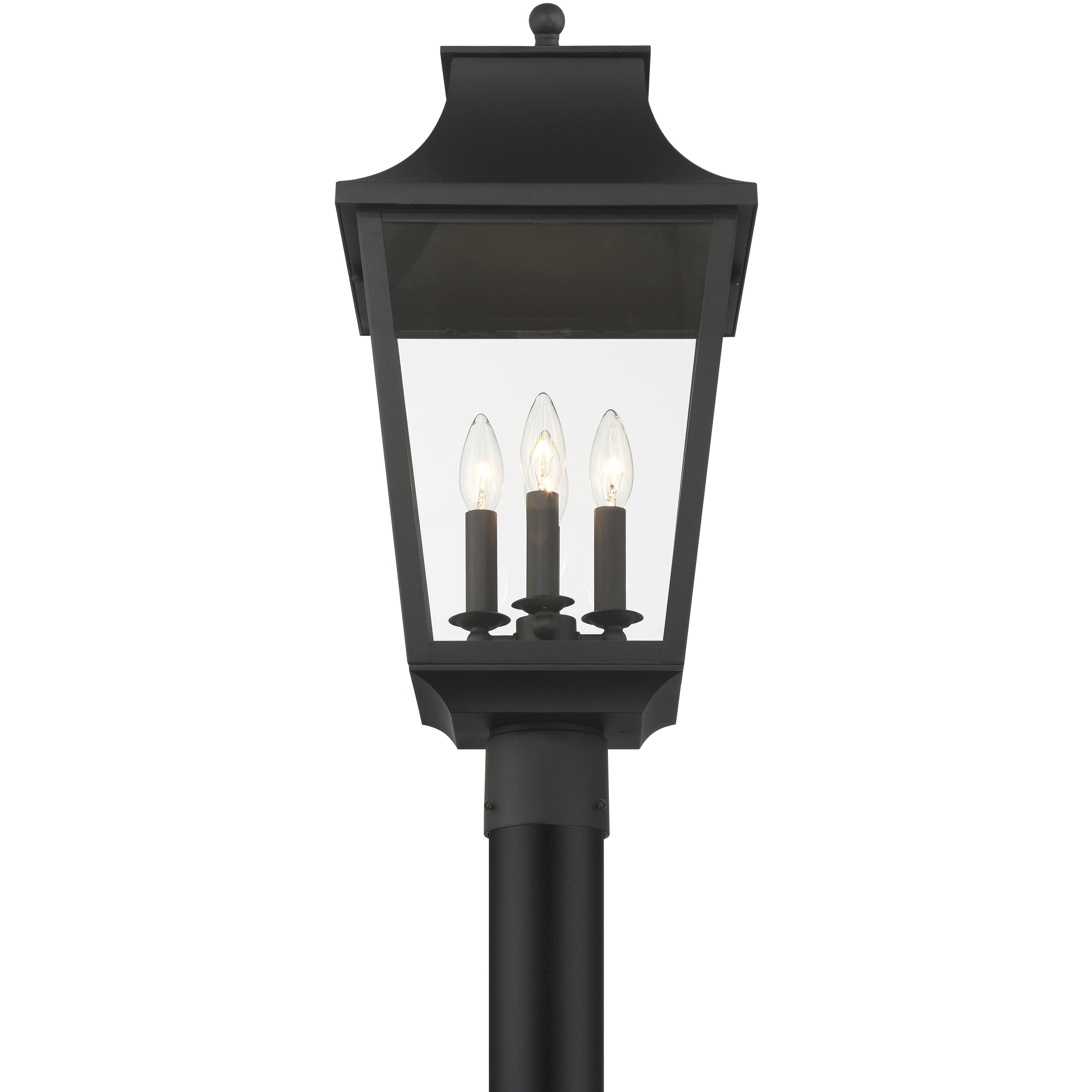 Altimeter 4 Light 23.5 inch Sand Coal Outdoor Post Lantern, Great Outdoors